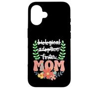 Carcasa para iPhone 16 Palabras Cruzadas a mamá diseño Floral a Mano