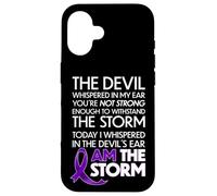 Carcasa para iPhone 16 Pancreatic Cancer Warriors I Am The Storm and I Will Survive