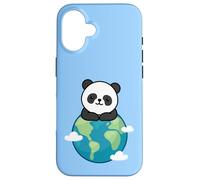 Carcasa para iPhone 16 Panda Madre Tierra Día Divertido para Amante del Planeta Ambiente