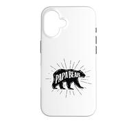Carcasa para iPhone 16 Papa Bear Vintage Sunburst Dad Daddy Papo Fathers Day