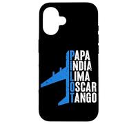 Carcasa para iPhone 16 Papa India Lima Óscar Tango