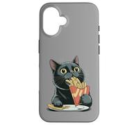 Carcasa para iPhone 16 Papas Fritas Gato Papas Fritas Gatito Foodie