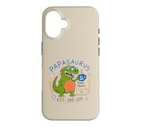 Carcasa para iPhone 16 Papasaurus Number One Dad Funny Dinosaur Rex Día del Padre