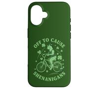 Carcasa para iPhone 16 para causar travesuras egipcias MAU Cat St Patricks Day