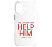 Carcasa para iPhone 16 Parejas cristianas emparejadas la Llevan y lo ayudan Génesis 2