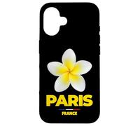 Carcasa para iPhone 16 Paris France Tropical Yellow Frangipani Flower Aesthetic
