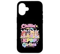 Carcasa para iPhone 16 Pascua KPOP Music Chillin with My K-Pop Chicas Mujeres Chicas