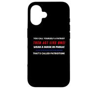 Carcasa para iPhone 16 Patriots Wear Masks In Public Social Distance USA Patriotic