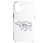 Carcasa para iPhone 16 Patrón de Estampado Floral de Lavanda Francesa Mama Bear