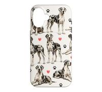 Carcasa para iPhone 16 Patrón de Gran danés Deutsche Dogge