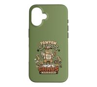 Carcasa para iPhone 16 Pawpaw Saurus Chaos Manager Abuelo Papá Broma Vintage