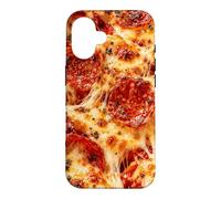 Carcasa para iPhone 16 Pepperoni Pizza Queso derretido Amantes de la Comida Pizzería Fans