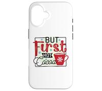 Carcasa para iPhone 16 Pero el Primer Cacao Caliente Navidad Nieve congelado frío Navidad