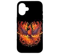 Carcasa para iPhone 16 Phoenix Eagle Renacido Nuevo Comienzo Llamas Bajo Sol Simbólico