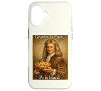 Carcasa para iPhone 16 Pi Day Gravity is Easy Pi es difícil Divertido Newton Science Pun