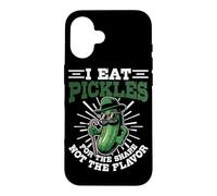 Carcasa para iPhone 16 Pickle Lover Pepino Gimnasio Encurtidos Vegetales Fitness Vegano