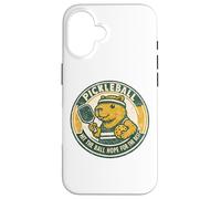 Carcasa para iPhone 16 Pickleball Divertido golpea la Pelota Esperanza para el Mejor Capibara