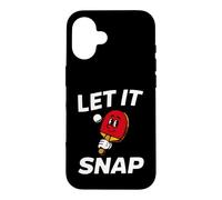 Carcasa para iPhone 16 Ping Pong Table Tennis Let It Snap Retro Paddle