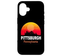 Carcasa para iPhone 16 Pittsburgh Pennsylvania State USA Vintage Sunset City