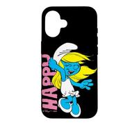 Carcasa para iPhone 16 Pitufos Pitufina Feliz Sonrisa Amigos De Dibujos Animados 80s 90s Clásico