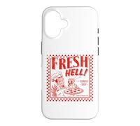 Carcasa para iPhone 16 Pizza Satan Fresh Hell Satan Occult Satanic Lucifer