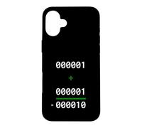Carcasa para iPhone 16 Plus 1+1=10 Binario Matemáticas Broma Programador Humor