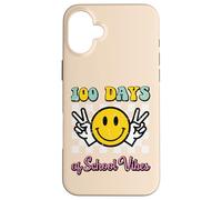 Carcasa para iPhone 16 Plus 100 Días De Escuela Vibes Paz 100th Day Groovy Women