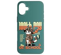 Carcasa para iPhone 16 Plus 100th Day of School Teachers Kids Child Happy 100 Days Cat