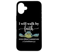 Carcasa para iPhone 16 Plus 2 Corinthians 5 17 We Walk by Faith Not by Sight Bible Verse