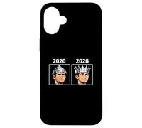 Carcasa para iPhone 16 Plus 2020 vs 2026 Sombrero de Papel de Aluminio a Corona Meme