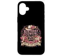 Carcasa para iPhone 16 Plus 20th Birthday Cowgirl 20 Year Old Country Western Girl Women