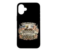 Carcasa para iPhone 16 Plus 250 años de Libertad es un Derecho, Bandera de águila patriótica, Estados Unidos, 1776