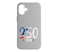 Carcasa para iPhone 16 Plus 250 Year US Flag July 4th Anniversary Heart Vintage Inspired