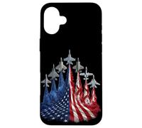 Carcasa para iPhone 16 Plus 4th of July Fighter Jet US Flag American Military Planes
