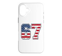 Carcasa para iPhone 16 Plus 4th of July Funny 67 Six Seven Meme Patriotic Men Women Kids