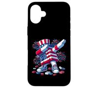 Carcasa para iPhone 16 Plus 4th of July Master Builder USA Flag Patriotic Kids Boys Men