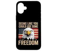 Carcasa para iPhone 16 Plus 4th of July US Flag Eagle You Could Use Some Freedom Meme