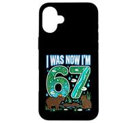 Carcasa para iPhone 16 Plus 67 cumpleaños I Was 66 Now I'm 67 Capybara Funny Cute