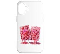 Carcasa para iPhone 16 Plus 67 Six Seven Valentine Hearts Poker Card Meme Couple Girls