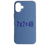 Carcasa para iPhone 16 Plus 7 x 7 = 49 Meme Azul Marino