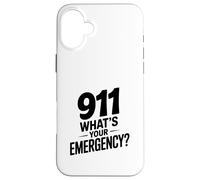 Carcasa para iPhone 16 Plus 911 ¿Cuál es tu Humor Divertido de Primeros Auxilios de Emergencia?