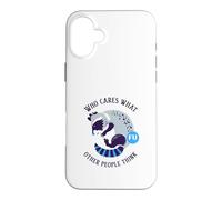 Carcasa para iPhone 16 Plus A quién le Importa lo Que piensen los demás (gráfico de Mapache)
