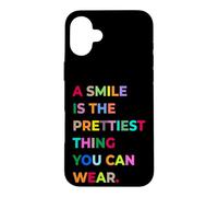 Carcasa para iPhone 16 Plus A Smile Is The Prettiest Thing You Can Wear Quotes Graphic