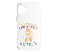 Carcasa para iPhone 16 Plus A tu Propio yo sé Verdadero. Shakespeare en Gafas de Sol Hamlet