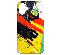 Carcasa para iPhone 16 Plus Abstracto Bold Pincel Color Splash Diseño Arte Moderno