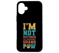 Carcasa para iPhone 16 Plus Abuelo Amante del Perro Grand Paw Profesional no Jubilado