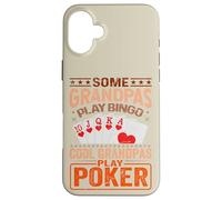 Carcasa para iPhone 16 Plus Abuelo Juegos de Cartas Jugadores de póker Casino Jugador Abuelo