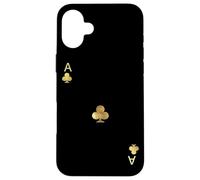 Carcasa para iPhone 16 Plus Ace of Clubs Cartas de Poker Naipes Blackjack