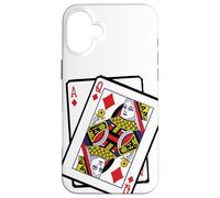 Carcasa para iPhone 16 Plus Ace & Queen of Diamonds 21st Birthday Twenty One Years Old