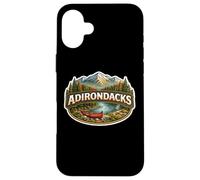Carcasa para iPhone 16 Plus Adirondack Mountains New York Souvenir Camping Senderismo Amante